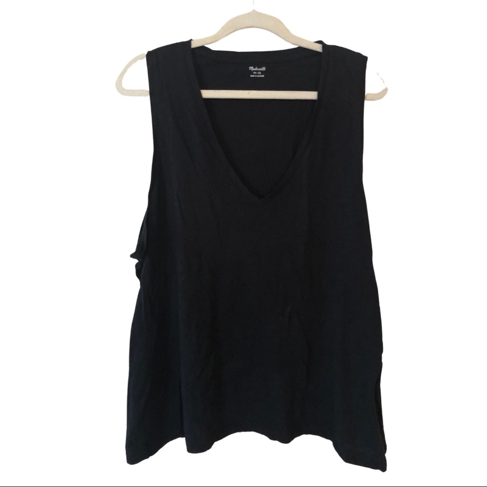 Madewell black tank top 2X